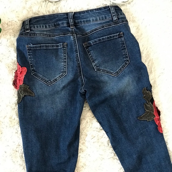 BoomBoom jeans with red flowers. Size 1 - Picture 5 of 6